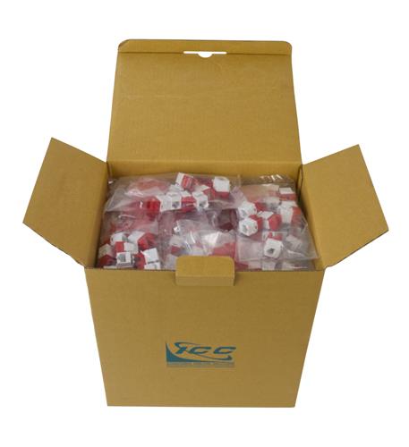 MODULE, CAT 6, HD, 400 PK, No JackEZ, WH ICC CAT 6 HD Module 400 Pack White No JackEZ Connector - Image 1