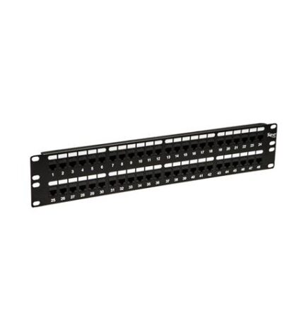 ICC Cat6 Feed-Thru Patch Panel 48-Port for Quick Network Setup
