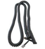 25' Medium Gray Curly Handset Cord - Cablesys 2500DG - Image 2