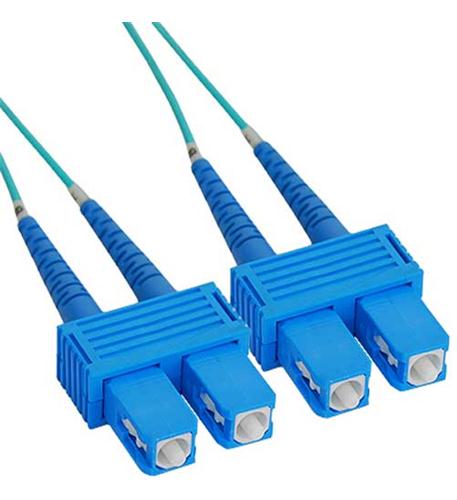 JUMPER, SC-SC, DUPLEX, 50/125, 10G, 10M ICC OFNR Riser Rated Multimode Fiber Patch Cable 10 Meter - Image 1