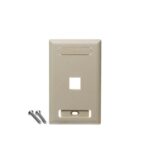 ICC IC107S01IV Ivory 1-Gang 1-Port Faceplate with Labels