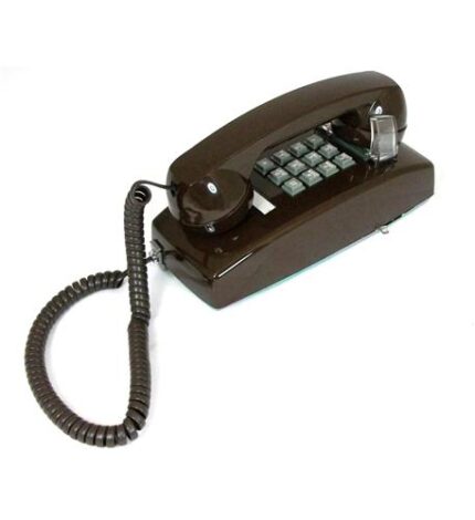 Cortelco BR Brown Mini Wall Phone with Volume Control