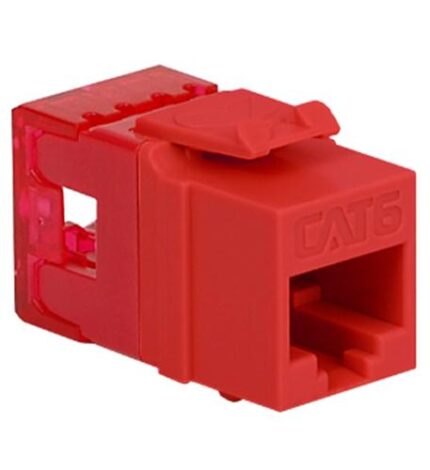 ICC IC1078F6RD Red Cat 6 HD Keystone Jack for Networks