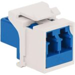 ICC LC Duplex Fiber Optic Module White Keystone Adapter