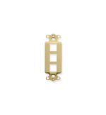 ICC IC107DI3IV Ivory 3-Port Decora Insert for Voice Data