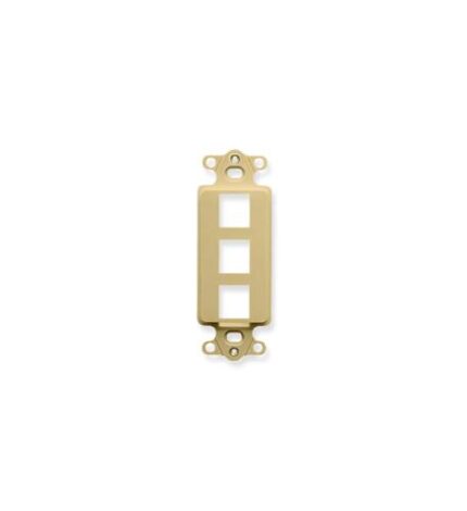 ICC IC107DI3IV Ivory 3-Port Decora Insert for Voice Data