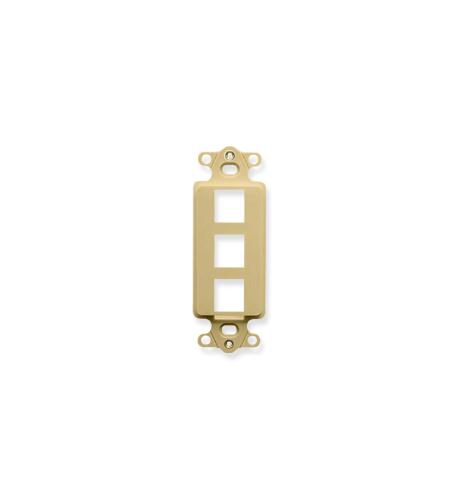 INSERT, DECOREX, 3-PORT, IVORY ICC IC107DI3IV Ivory 3-Port Decora Insert for Voice Data - Image 1