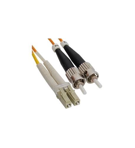 JUMPER, LC-ST, DUPLEX, MM, 62.5/125 m,2M ICC ICFOJ3M302 2M LC-ST Duplex Multimode Fiber Patch Cable - Image 1