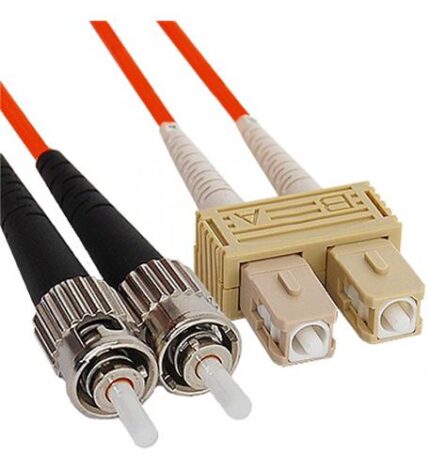 ICC OFNR Riser Rated SC-ST Duplex Multimode Fiber Cable 2M