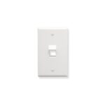 ICC White Angled 1-Gang Faceplate, 1-Port