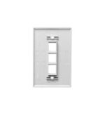 ICC Oversized 3-Port White Faceplate Single Gang - Image 3