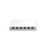 ICC 6-Port White Surface Mount Box - Durable Network Organizer