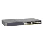 NETGEAR 28-Port PoE+ Smart Switch 24 PoE+ 4 SFP 1G