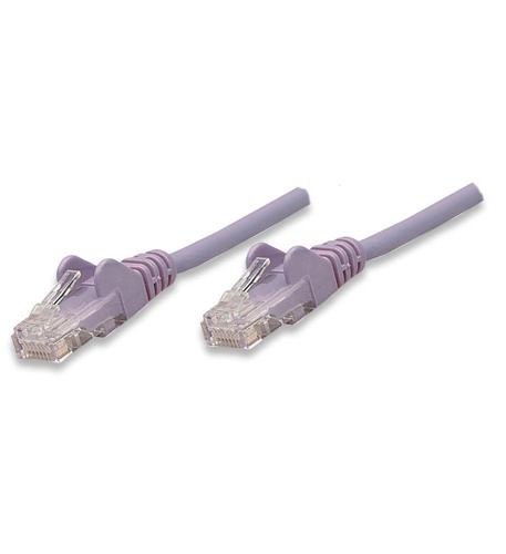 CAT5e BOOT PATCH CORD 5 FT PURPLE Intellinet UTP CAT5e Patch Cord 5ft for Reliable Networking - Image 1