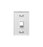 ICC Oversized White 1-Port Faceplate for Single Gang Box - Image 2