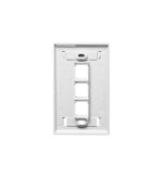 ICC White 1-Gang 3-Port Keystone Faceplate Wall Plate - Image 2