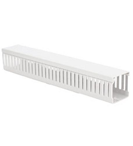 ICC ICRWL226WH White 2x2 PVC Wall Duct with Pre-Drilled Holes for Cable ...