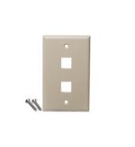 ICC Ivory 1-Gang 2-Port Keystone Faceplate 25-Pack - Image 2