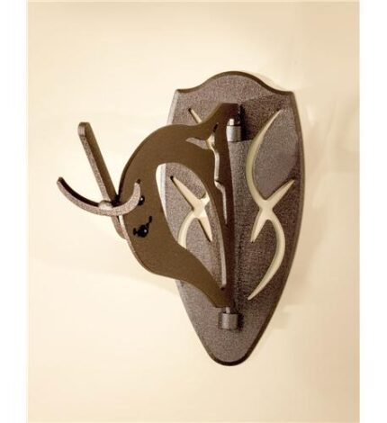 Skull Hooker Brown wooden trophy hanger for large mounts