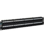 ICC 48-Port CAT6A Patch Panel, 2 RMS, 110-Type IDC
