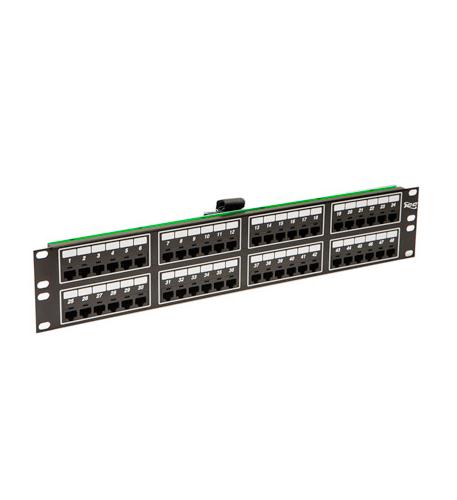 PATCH PANEL, TELCO, 8P2C, 48-PORT, 2 RM ICC ICMPP48T2C 48-Port 8P2C Rack Mount Telco Patch Panel - Image 1