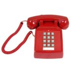 Cortelco ITT-2500-V-RD Red Desk Phone with Volume Control
