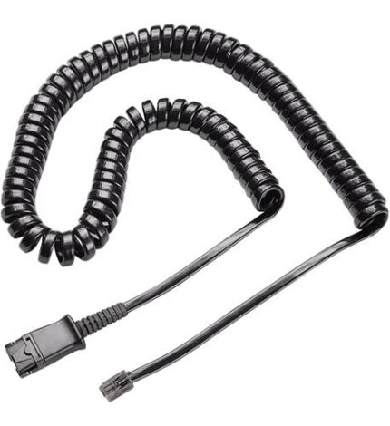 Plantronics U10P-S Coil Cord Cable for H-Series Headsets