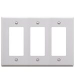 ICC IC107DFTWH White 3-Gang Decora Faceplate for Voice Use