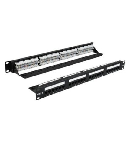 Wavenet 24-Port CAT6 Patch Panel 1U with Cable Management