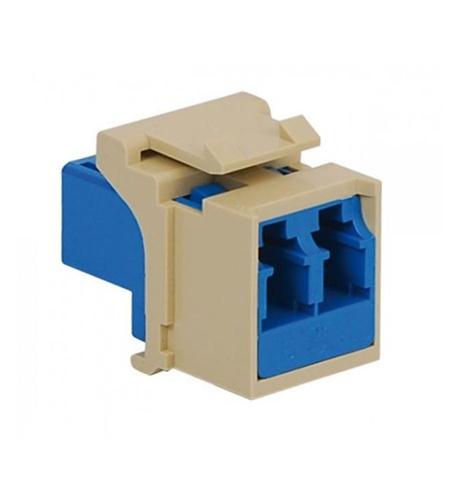 MODULE, FIBER OPTIC, LC, DUPLEX, IVORY ICC IC107LC2IV LC Duplex Fiber Optic Keystone Module Ivory - Image 1
