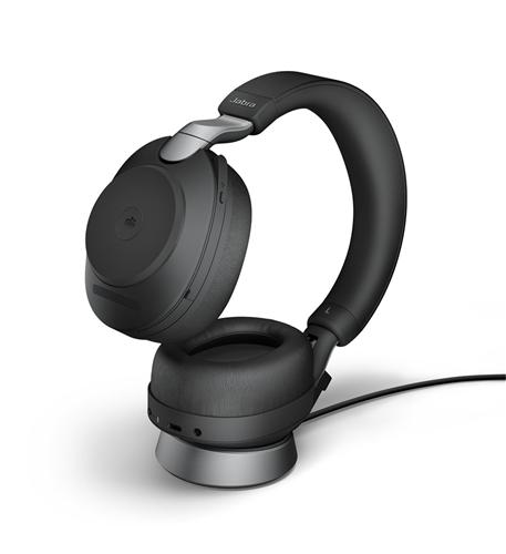 Evolve2 85 MS BT Headset, USB-A, Chg Jabra Active Noise Cancelling Wireless Headset for Professionals - Image 1