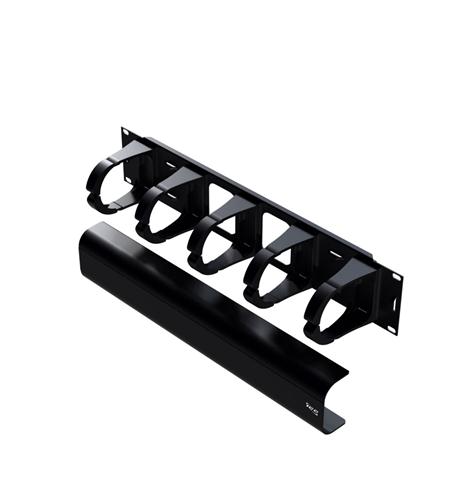 PANEL, CABLE MANAGEMENT INTERBAY, 2RMS ICC Interbay Cable Management Panel 2RMS with 5 Rings - Image 1