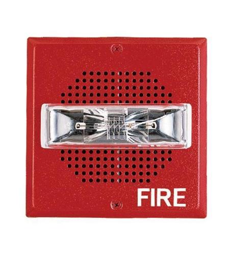 8W SPKR STR,WALL,24 VDC RED Wheelock 24MCW 8W 24 VDC Wall Speaker for Emergency Alerts - Image 1