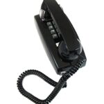 Cortelco 255400 VOE Black Mini Wall Phone with Tone Dial