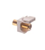 ICC IC107BGCWH Gold-Plated F-Type Keystone Jack for AV - Image 2