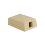 ICC Elite 1-Port Ivory Surface Mount Box for Data & Voice