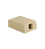 ICC Elite 1-Port Ivory Surface Mount Box for Data & Voice