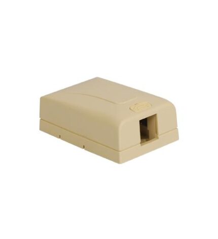 ICC Elite 1-Port Ivory Surface Mount Box for Data & Voice