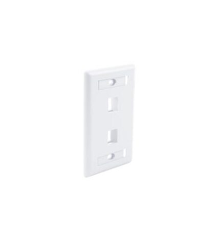 Wavenet FPW2PWH 2-Port White Flush Mount Network Faceplate