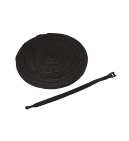 VELCRO CABLE TIE, 8", BLACK, 100PK