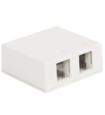 ICC 2-Port White Surface Mount Box for Voice & Data - Image 2