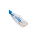 ICC CAT6 Patch Cord 7ft Blue Clear Boot, High-Speed Ethernet