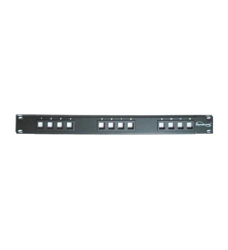 BLANK PATCH PANEL 12 PORT, 1RU Dynacom Steel 12-Port Patch Panel for Network Organization - Image 1