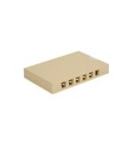 ICC Ivory 12-Port Surface Mount Box for Audio and Data