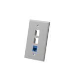 ICC IC107F03GY 3-Port Gray Single Gang Faceplate for Jacks - Image 3