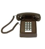 Cortelco 250045-VBA-20M Brown Desk Phone w/ Volume Control