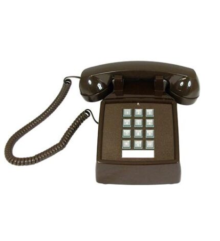 Cortelco 250045-VBA-20M Brown Desk Phone w/ Volume Control