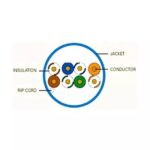 Wavenet CAT6 550MHz Blue Data Cable 1000ft CMR