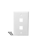 ICC White 2-Port Keystone Wall Plate 25-Pack - Single Gang - Image 2