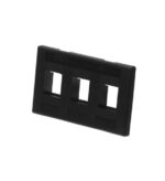 ICC Black 3-Port Keystone Furniture Faceplate TIA Std - Image 2